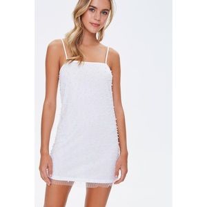 Brand New Forever 21 White Pearl Cami Mini Dress